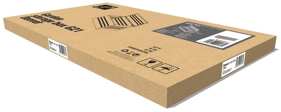 Záhradný box G21 Denver 770 L,  plechový, šedý 63900847