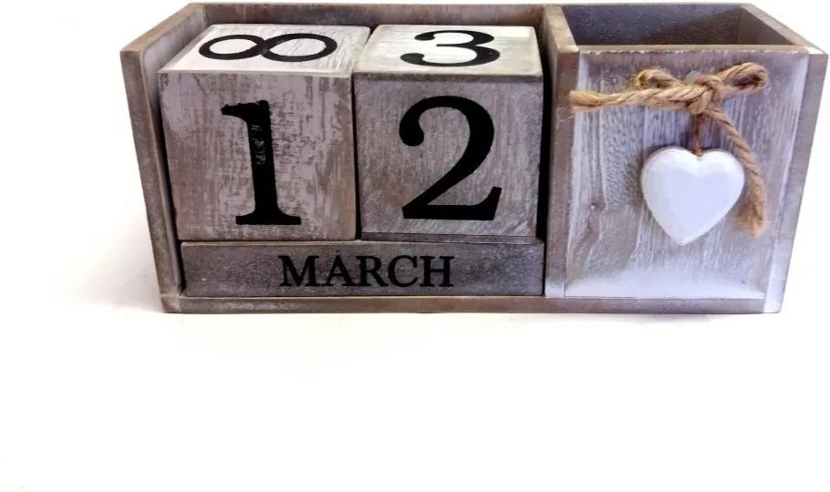 Kalendár so stojanom na perá