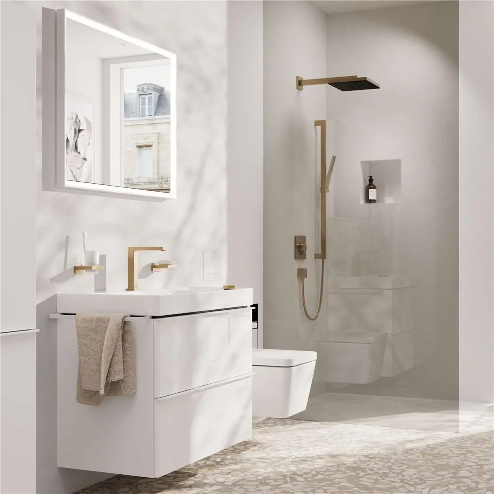 HANSGROHE Pulsify E horná sprcha 1jet, 260 x 260 mm, kartáčovaný bronz, 24330140