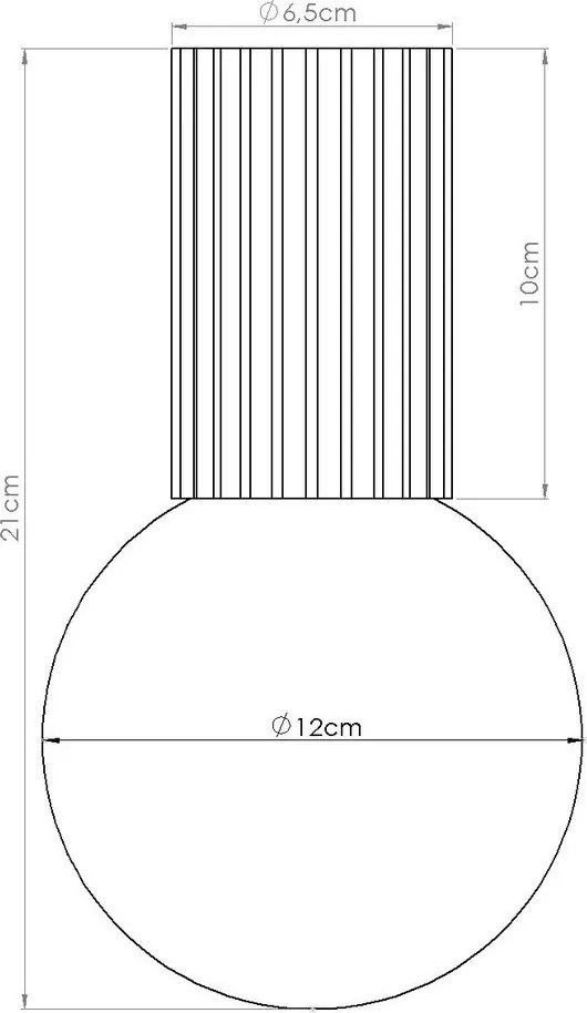 Modré stropné svietidlo so skleneným tienidlom ø 12 cm Orbital – Sollux