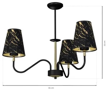 Luster na tyči HERMES 3xE27/60W/230V