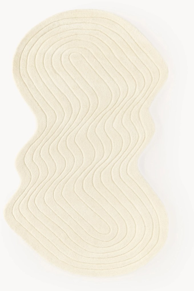 Ručne tuftovaný vlnený koberec v organickom tvare Aliza