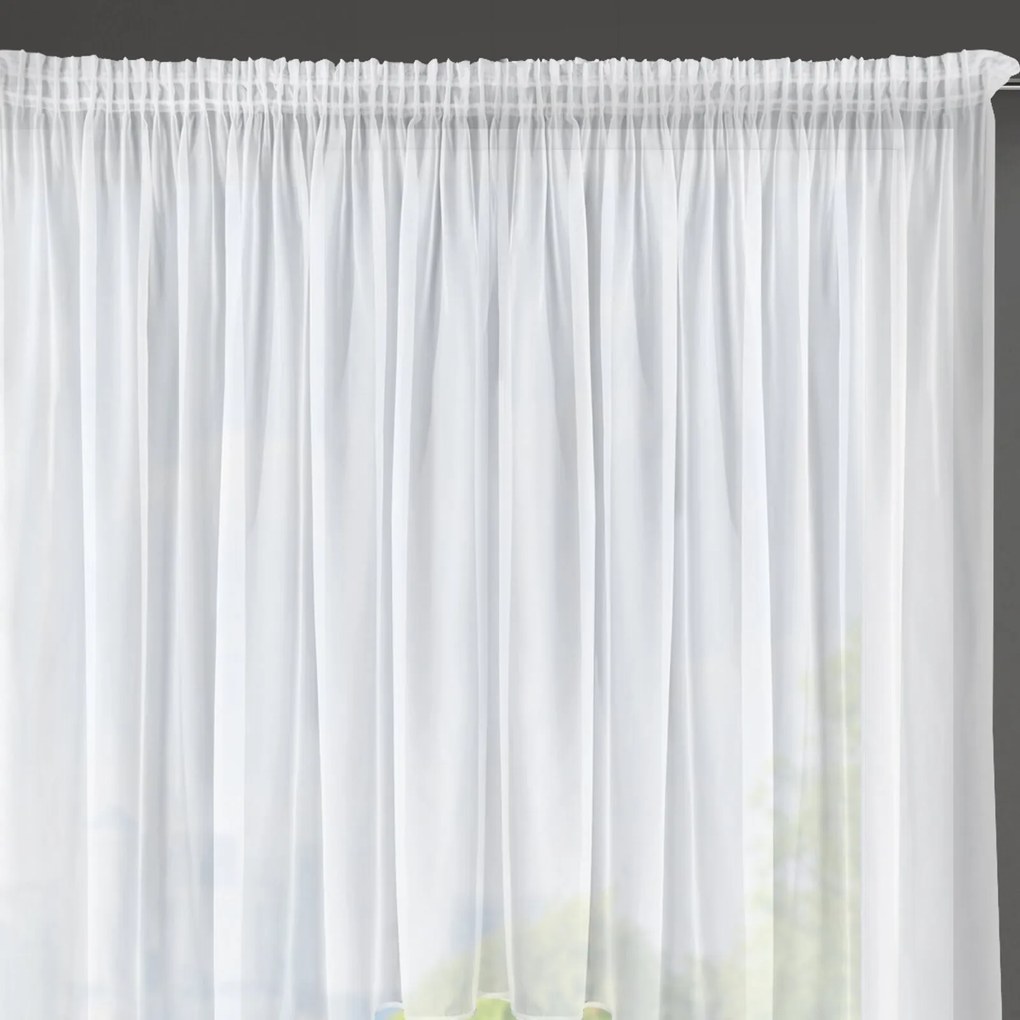 ZÁCLONA NA PÁSKE AGA3 400X145 CM BIELA