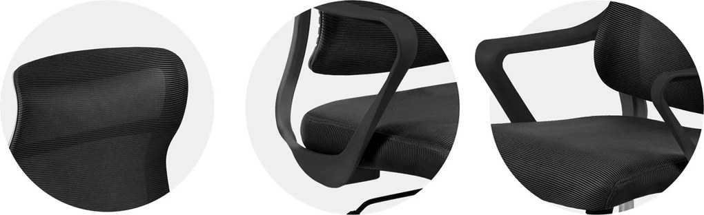 Kancelárska stolička z mikrosieťoviny Sofotel Labi - čierna