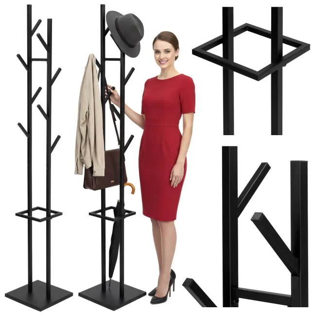 Stojanový vešiak CERES čierny