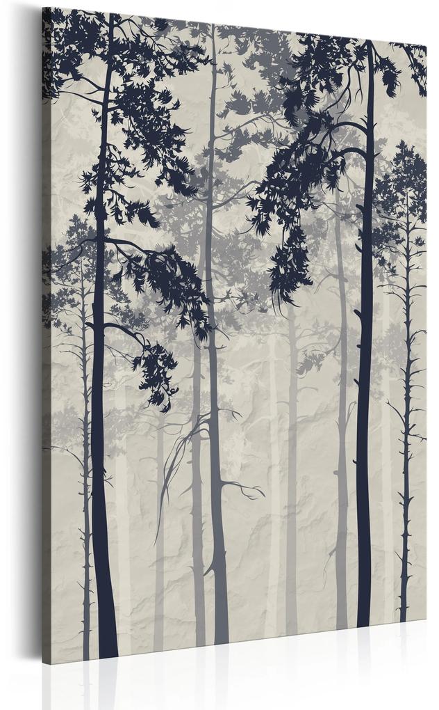 Artgeist Obraz - Forest In Fog Veľkosť: 40x60, Verzia: Na talianskom plátne
