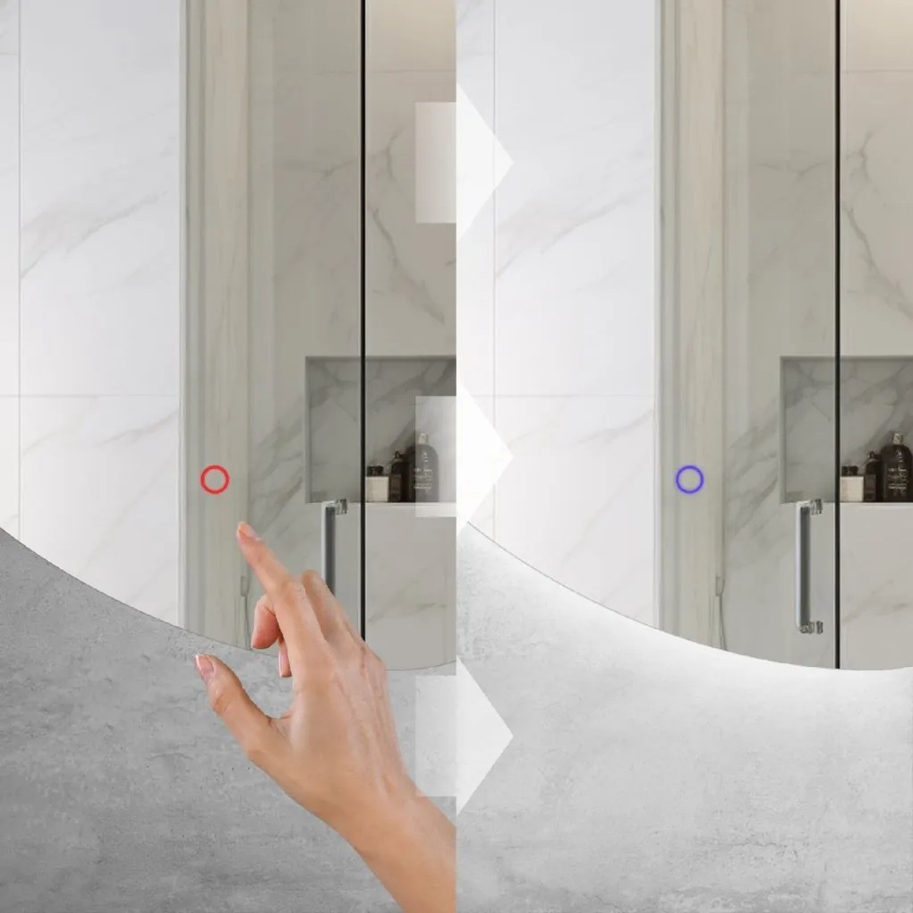 Tutumi Rea, štvorcové LED zrkadlo 60x60 s okrúhlym LED podsvietením YH-BL-12, HOM-01513