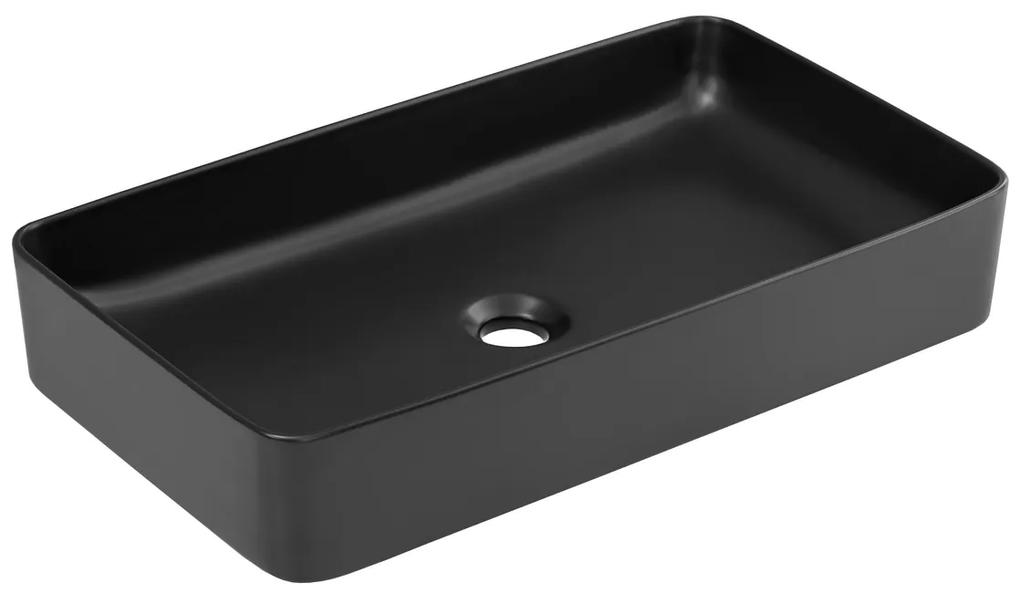 Keramické umývadlo UM-6275 SLIM 2 |  čierna 60 cm