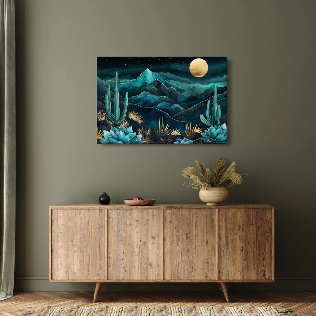 Obraz - Tyrkysová noc (90x60 cm)