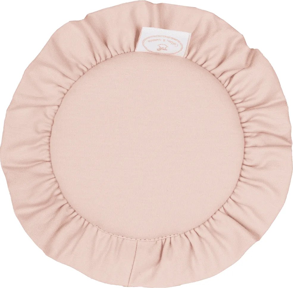 Mini podložka s volánom púdrovo ružová