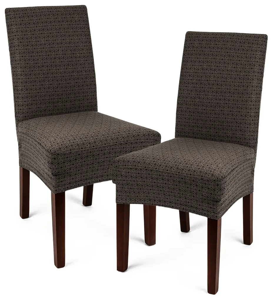 4Home Multielastický poťah na stoličku Comfort Plus hnedá, 40 - 50 cm, sada 2 ks