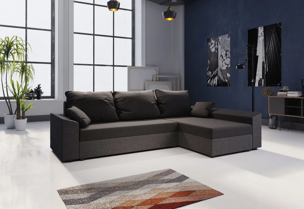 PAMELA rohová rozkladacia sedačka, 248x80x139 sawana 05/sawana 21