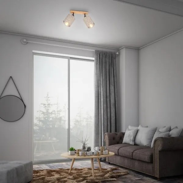 Briloner 2078-021 - Bodové svietidlo SPOTLIGHT 2xE27/25W/230V béžová