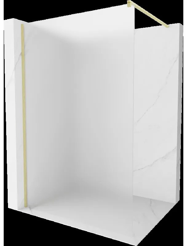 Mexen Kioto sprchová stena Walk-in 100 x 200 cm, matné sklo 8 mm, zlatá kartáčovaná - 800-100-101-55-30
