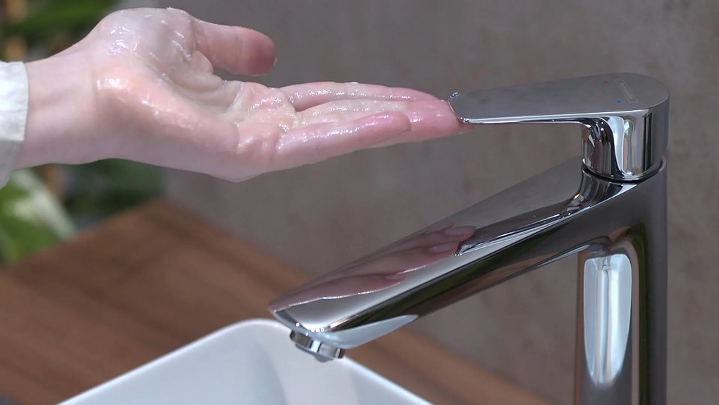 Hansgrohe Talis E, vysoká umývadlová batéria 240 s odtokovou súpravou s tiahlom, chrómová, HAN-71716000