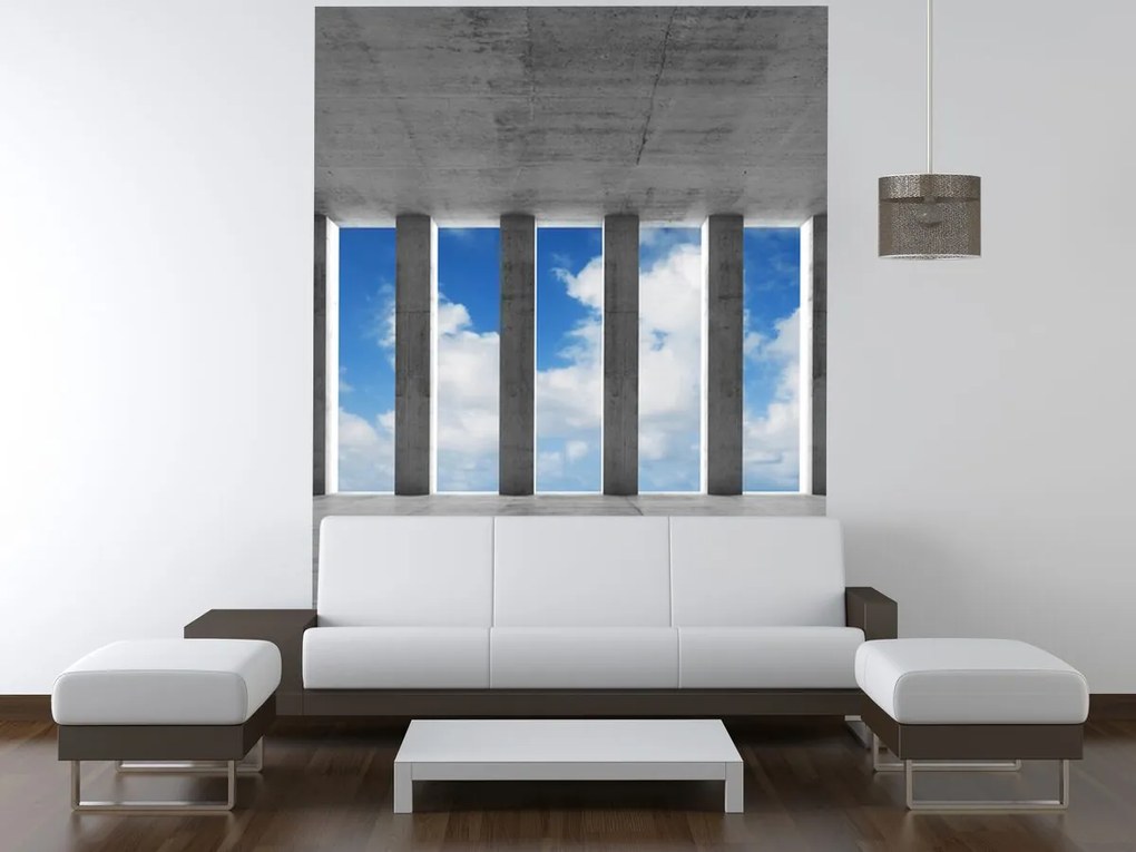 Gario Fototapeta Betónové stĺpy a nebo Veľkosť: 200 x 135 cm, Materiál: Vliesová