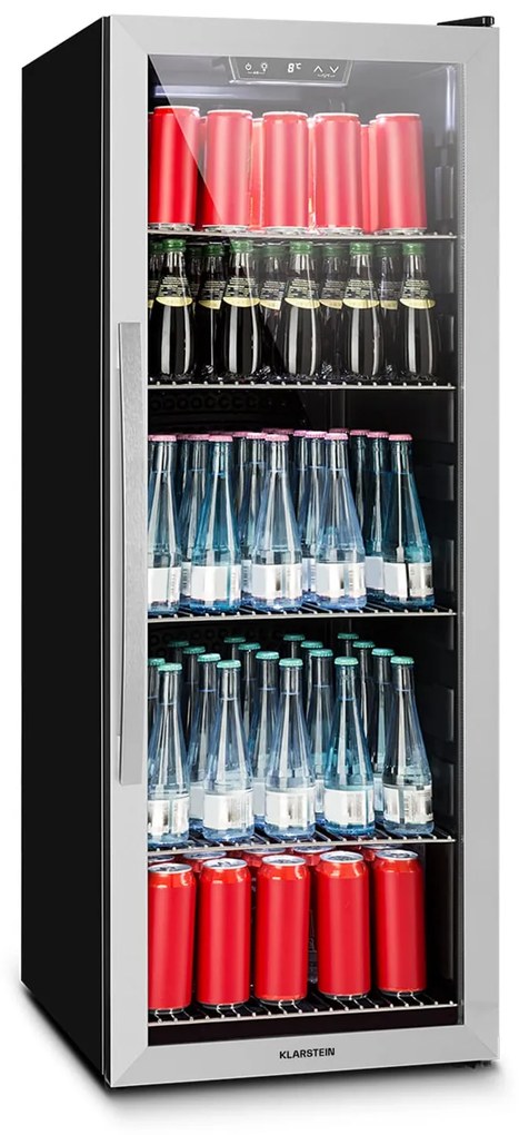Klarstein Beersafe 6XL, chladnička na nápoje, 171 l, 0-10°C, sklo, energet. trieda G, nehrdzavejúca oceľ