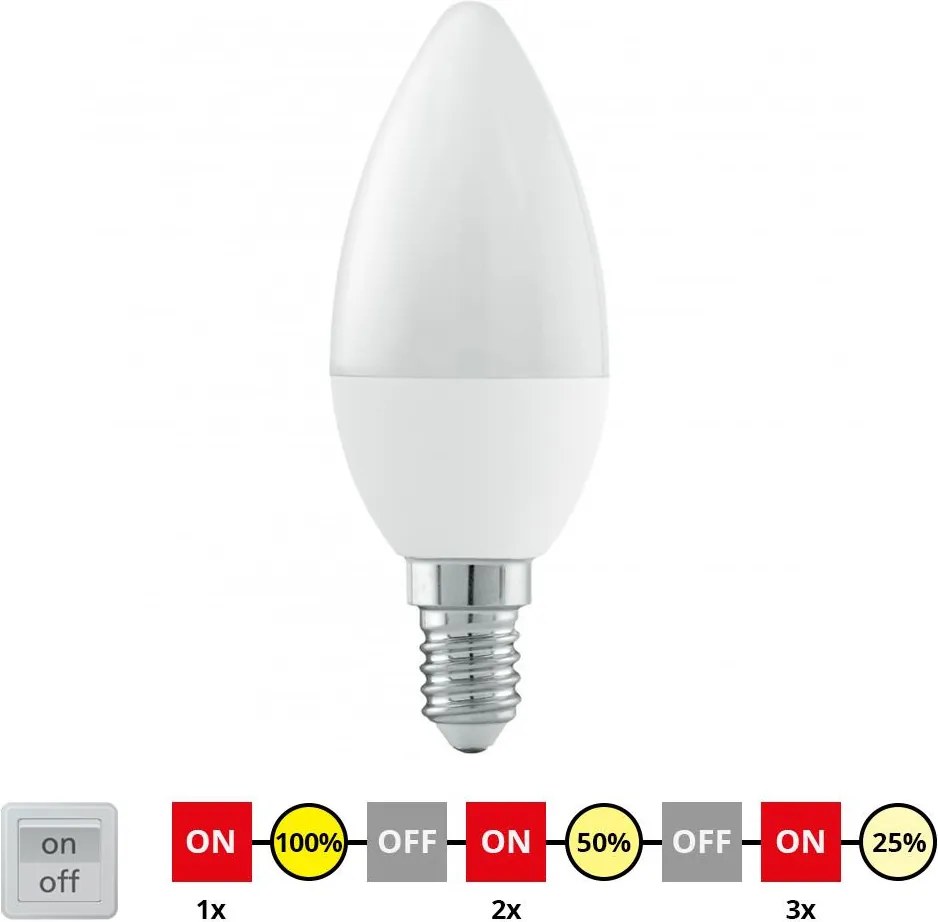 Eglo EGLO 11582 - LED stmievateľná žiarovka E14/6W/230V 4000K - STEPDIMMING neutrálna EG11582
