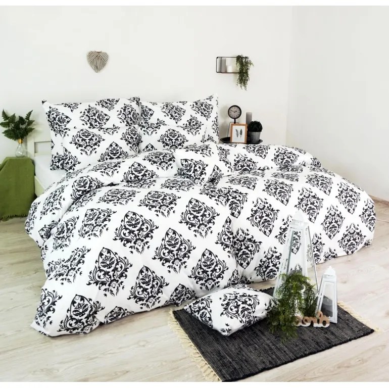 Obliečky Atény čierne EMI, Štandardný set jednolôžko obsahuje 1x 140x200 + 1x 70x90