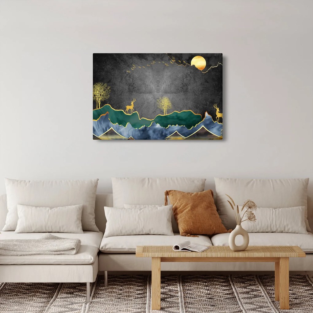 Obraz - Horská scenéria (90x60 cm)