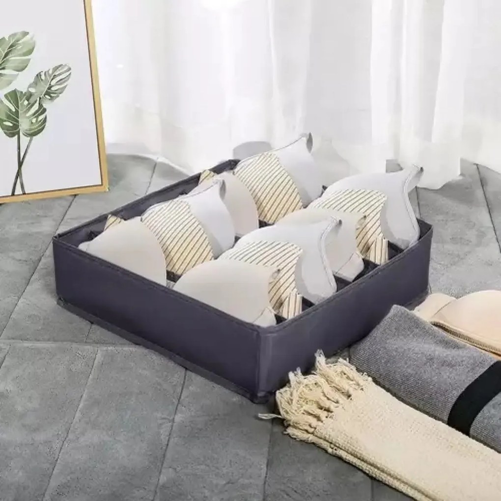 Organizér na spodnú bielizeň, sada 4 ks, SPRINGOS - sivý