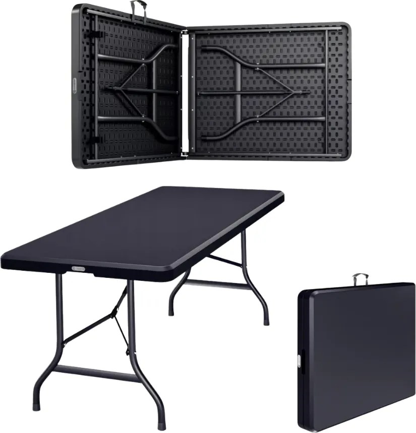 Cateringový skladací stôl Jimenez 183×75 cm antracitový