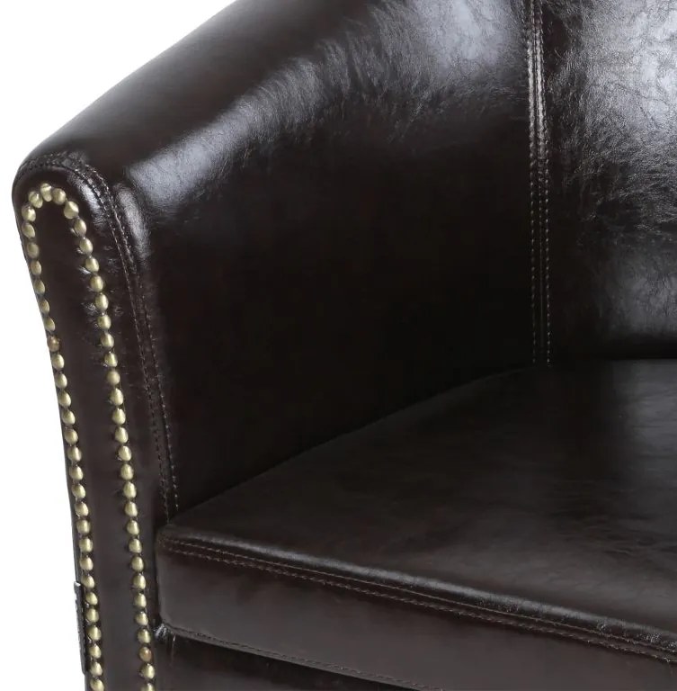 MIADOMODO Sada kresiel Chesterfield, 58 x 71 x 70 cm, hnedá