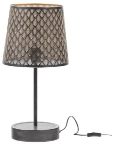 Kars kovová stolová lampa čierna/mosadz