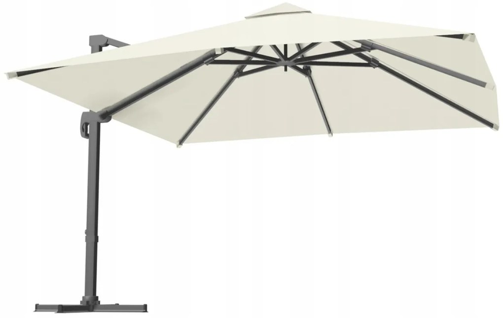 Záhradný slnečník s ochranným obalom MINI ROMA 250 x 250 cm béžový