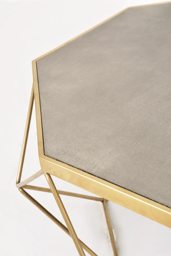 Konferenční stolek Glamour 106 cm zlatý/šedý
