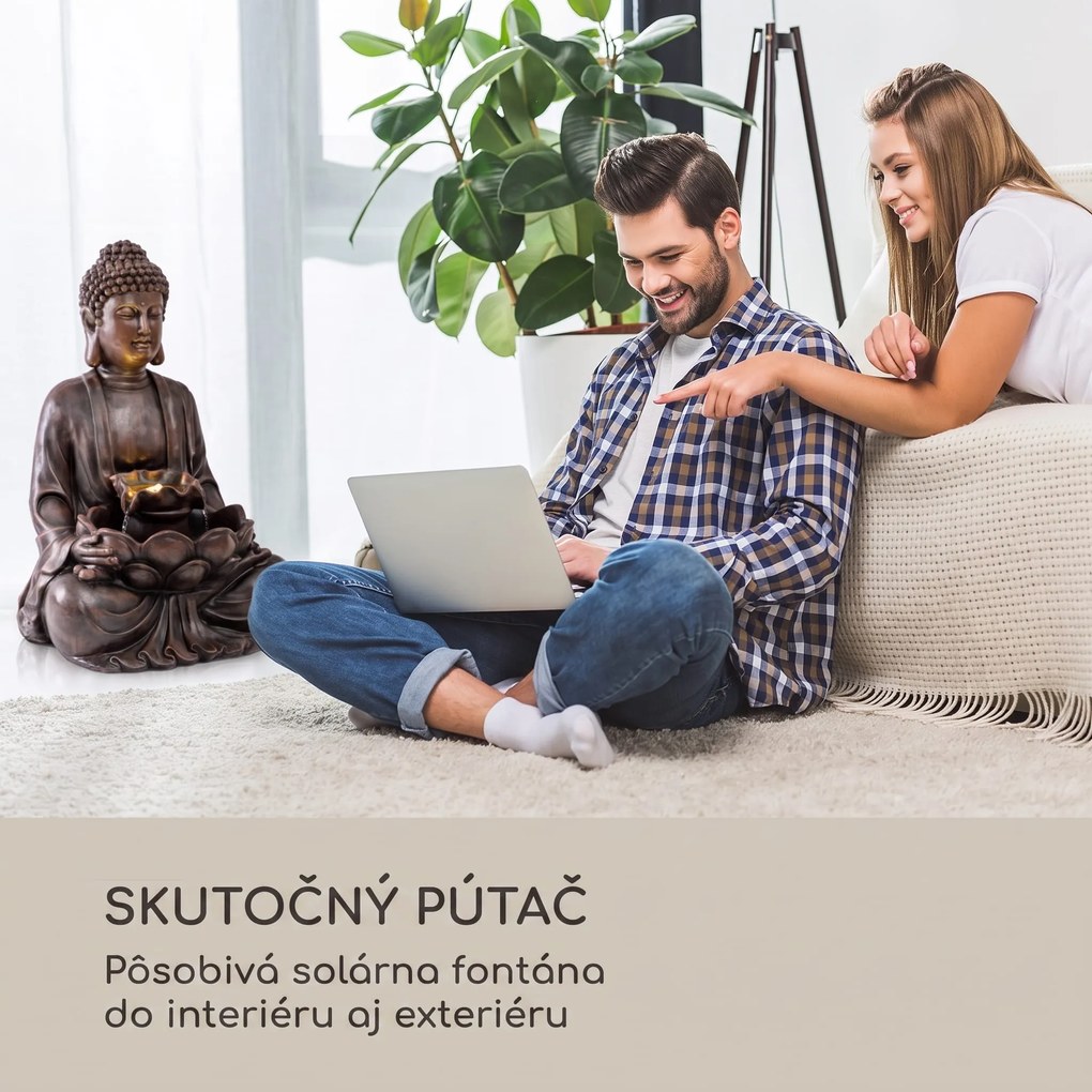 Blumfeldt Dharma solárny fontán LED 48 x 72 x 41 cm (ŠxVxH) polyrezín