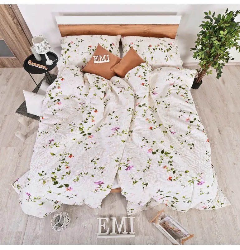 Obliečky krepové Ester EMI, Štandardný set jednolôžko obsahuje 1x 140x200 + 1x 70x90