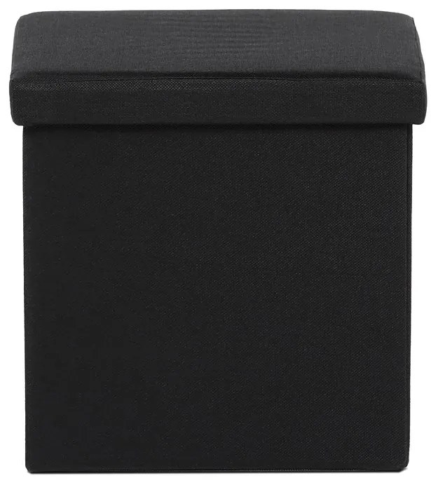 Autronic BONTEC Taburet s úložným priestorom, čierna, látka, TAB-461 BK2 Farba: Čierna