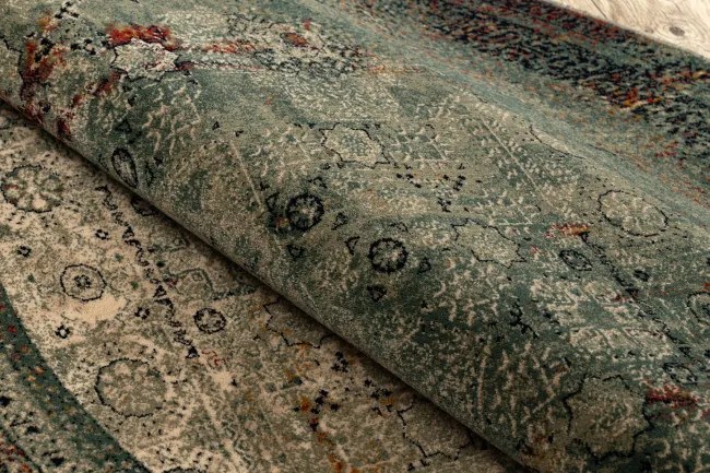 Koberec OMEGA MAMLUK rozeta smaragdový kruh