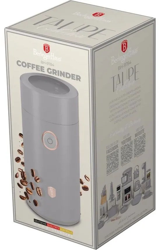 BerlingerHaus Mlynček na kávu elektrický Taupe