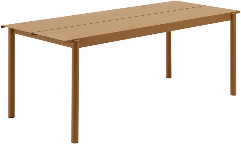 Muuto Stôl Linear Steel Table 200 cm, burnt orange