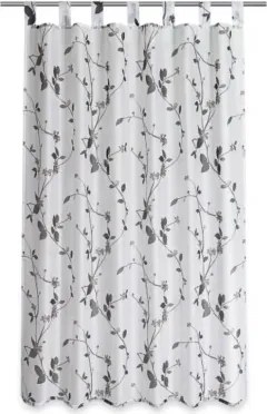 Záves Roma 140x160 cm, lístky, šedo-biely%
