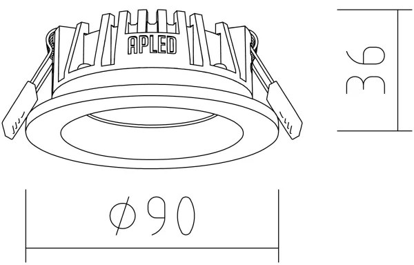APLED - LED Podhľadové RONDO WOODLINE LED/3W/230V 3000K pr. 9 cm borovica masív