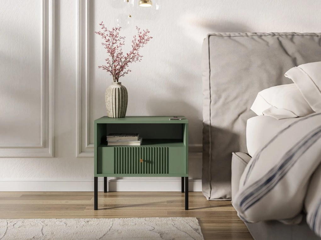 Nočný stolík Iseo I 54 cm zelený