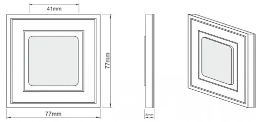 LDST KE-01-SC-BZ8 - LED schodiskové svietidlo KELLY 8xLED/1,2W/230V matná čierna