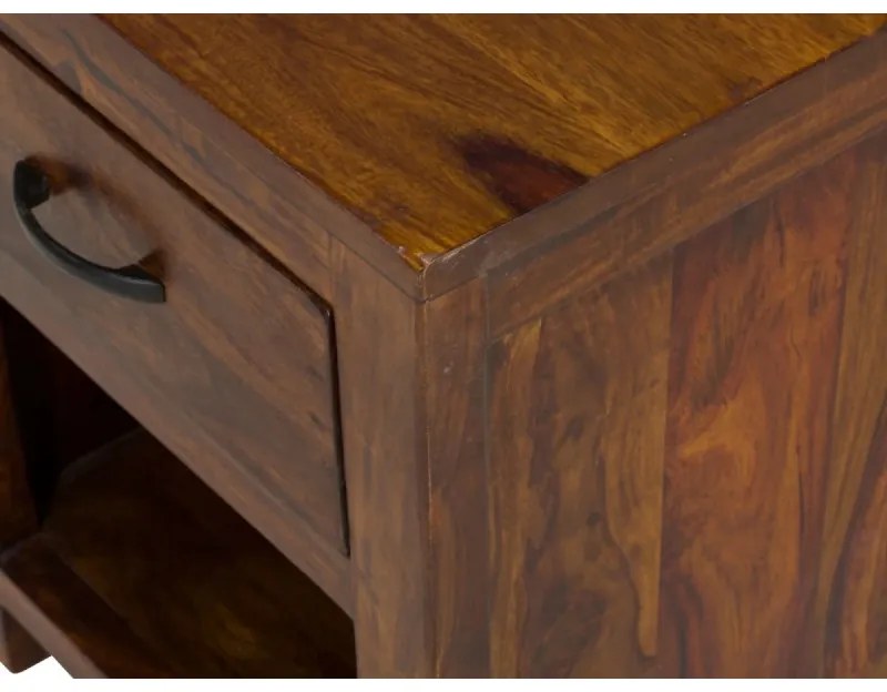 furniture-nabytek.cz - Masívny nočný stolík Palison z palisandru, lakovaný, hnedý