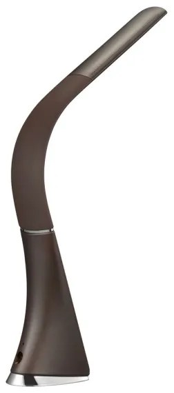 Brilagi - LED Stmievateľná stolná lampa s displejom PELLE LED/7W/230V hnedá