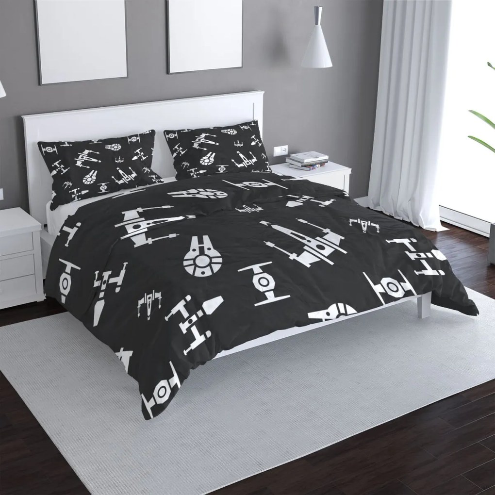 Sablio Obliečky Star Wars Vesmírne lode Pattern - 140x200 / 90x70