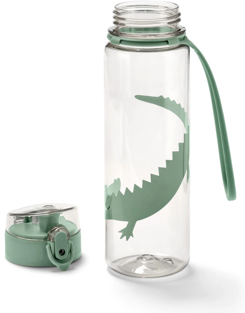 Fľaša na pitie, béžová s krokodíľou potlačou