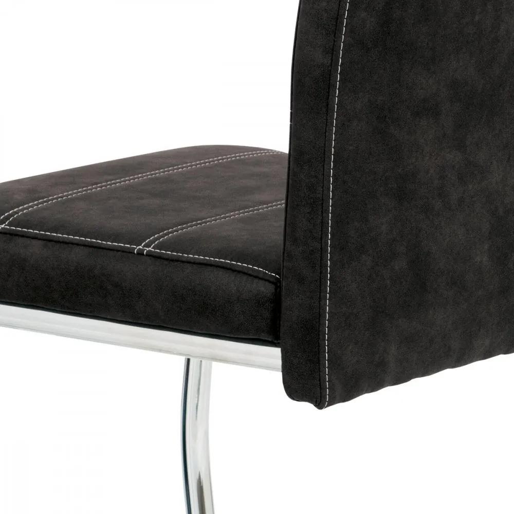 Jedálenská stolička CINA – látka, čierna