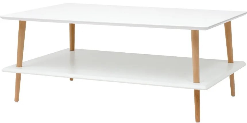 Biely konferenčný stolík so zníženou spodnou doskou Ragaba KORO