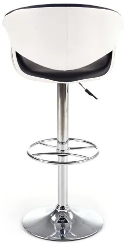 Barová stolička 115x60 cm biela/čierna/chróm