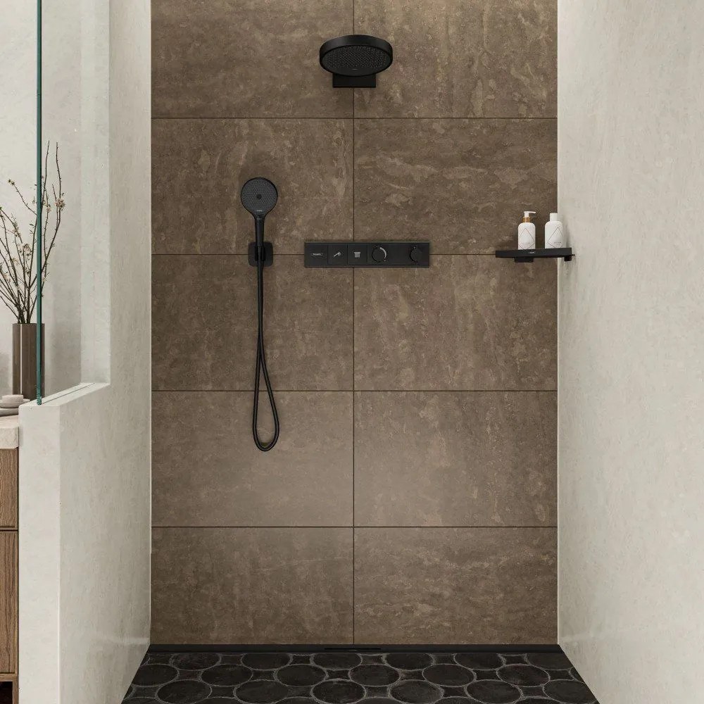 HANSGROHE Rainfinity ručná sprcha 3jet EcoSmart, priemer 132 mm, matná čierna, 26865670