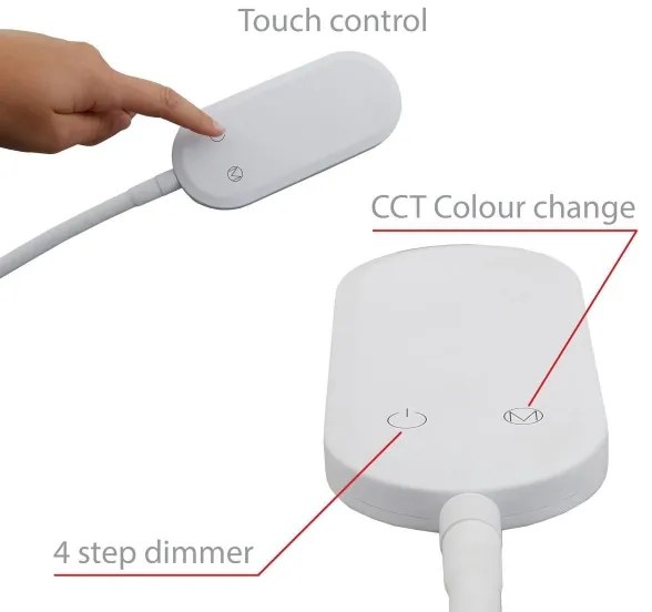 Briloner 1297-016 - LED Stmievateľná stojacia lampa LED/8W/230V