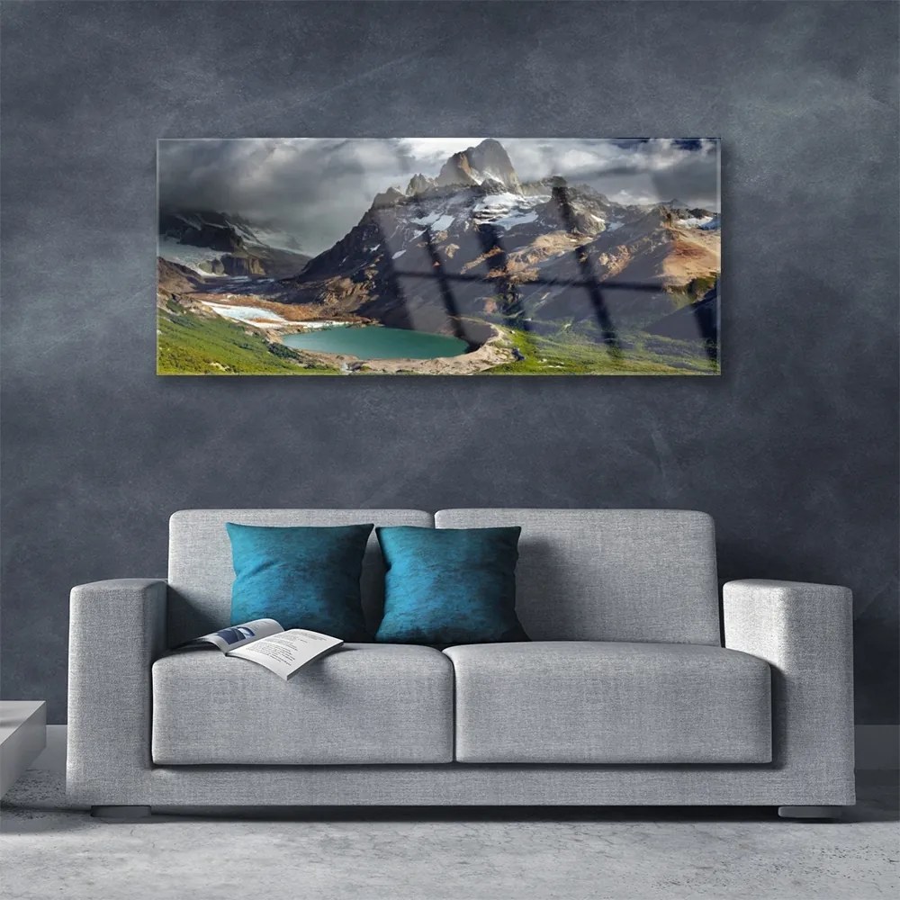Obraz na akrylátovom skle Hora záliv krajina 125x50 cm
